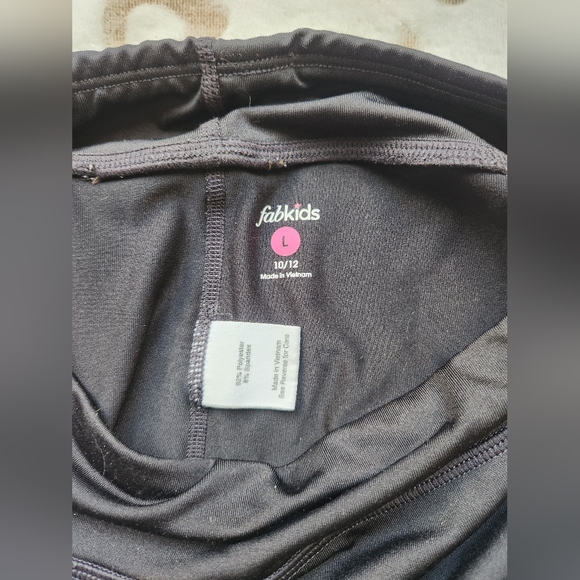 Girls Black Fabkids Leggings - Picture 3 of 4